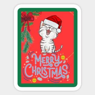 christmas cat Sticker